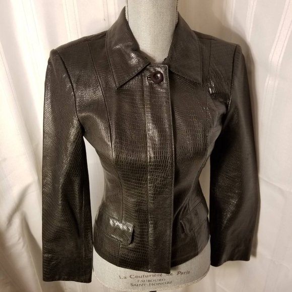 EUC BEBE Leather "Black" Jacket Size S - Picture 3 of 7